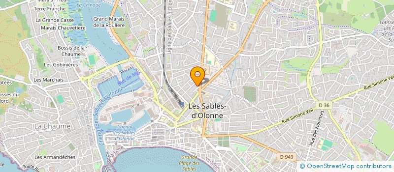 localisation de l'entreprise MADAME SYLVAINE MASSIOT à LES SABLES D'OLONNE