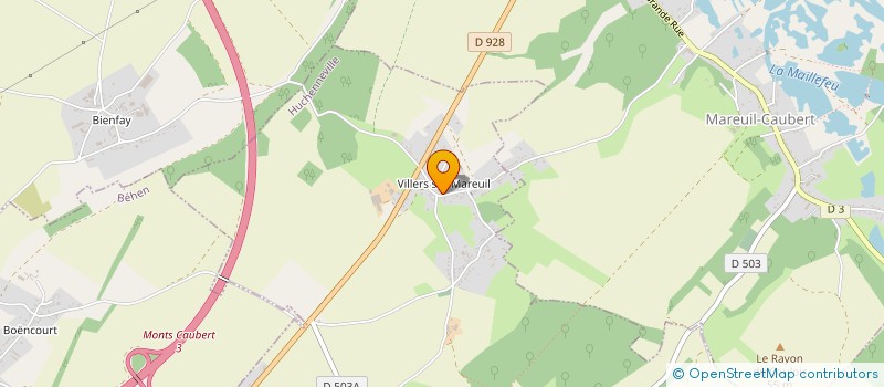 localisation de l'entreprise MADAME SYLVAINE MOITRELLE  HUCHENNEVILLE