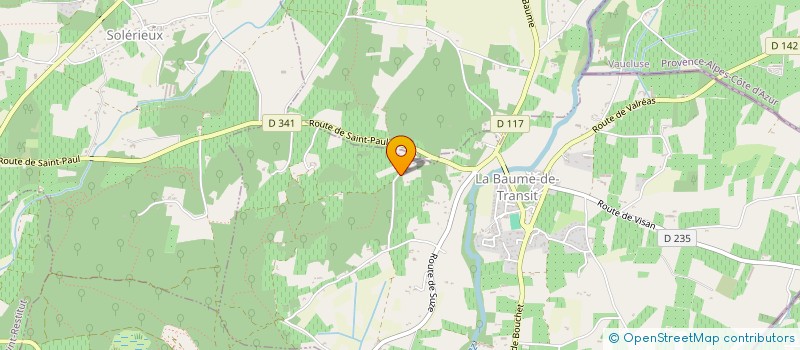 localisation de l'entreprise MADAME SYLVAINE ROUX à LA BAUME-DE-TRANSIT
