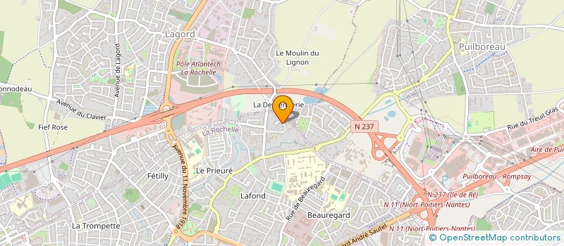 localisation de l'entreprise MADAME SYLVANA BAUD  LA ROCHELLE