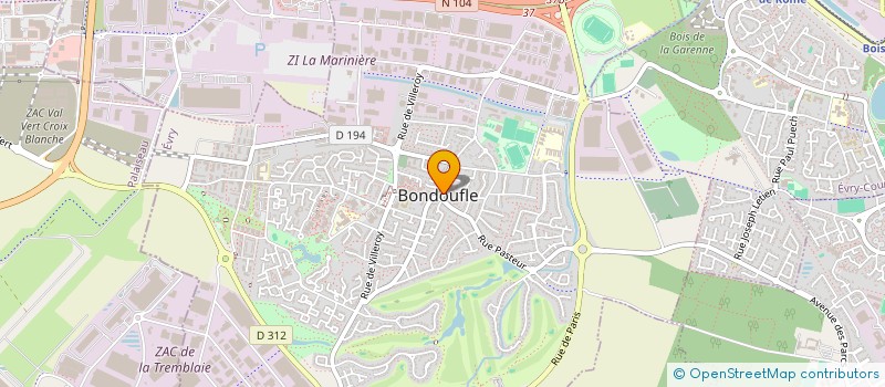 localisation de l'entreprise MADAME SYLVANA BOVE  BONDOUFLE