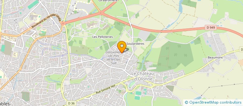 localisation de l'entreprise MADAME SYLVANY HUBE à LES SABLES D'OLONNE