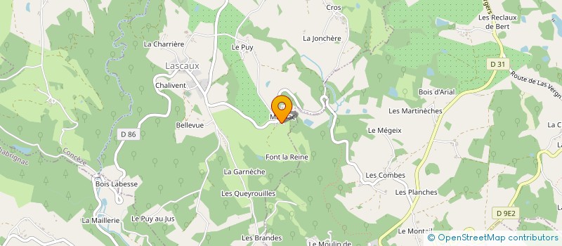 localisation de l'entreprise MADAME SYLVETTE CHASTAING  LASCAUX