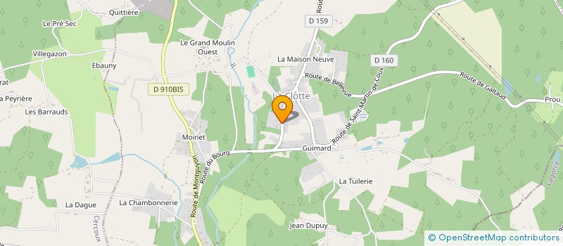 localisation de l'entreprise MADAME SYLVETTE LAFORET  LA CLOTTE