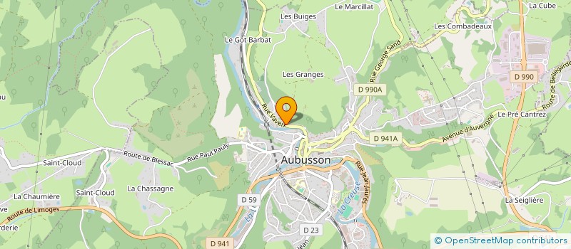 localisation de l'entreprise MADAME SYLVETTE TAILLADE à AUBUSSON