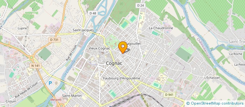localisation de l'entreprise MADAME SYLVIA BONNEAU à COGNAC