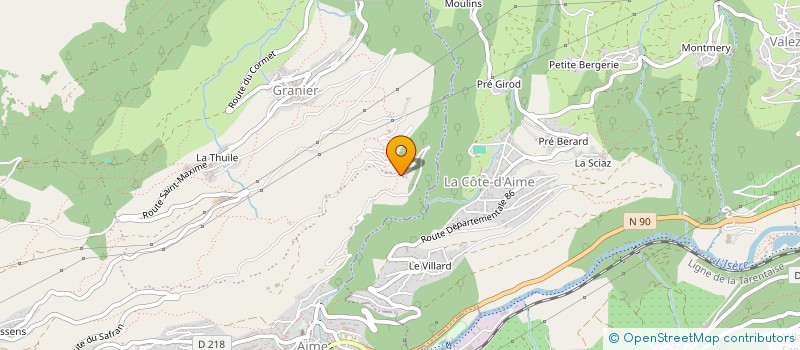 localisation de l'entreprise MADAME SYLVIA THOMAS  LA PLAGNE TARENTAISE