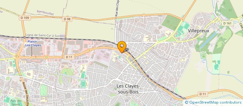 localisation de l'entreprise MADAME SYLVIA VAZ à LES CLAYES-SOUS-BOIS