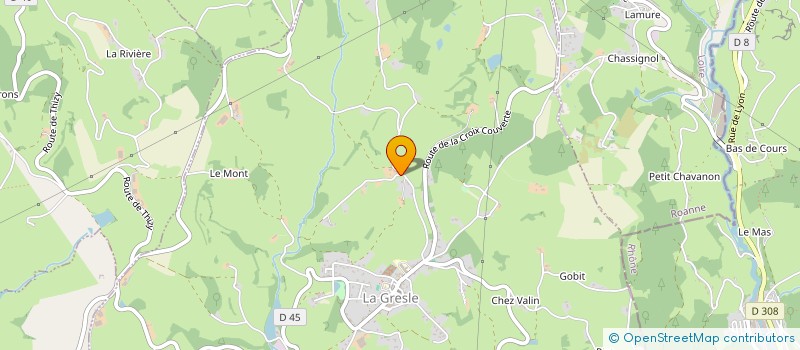 localisation de l'entreprise MADAME SYLVIANE BARBAUX  LA GRESLE