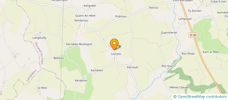 localisation de l'entreprise MADAME SYLVIANE BEVILLON  PLONEVEZ-DU-FAOU