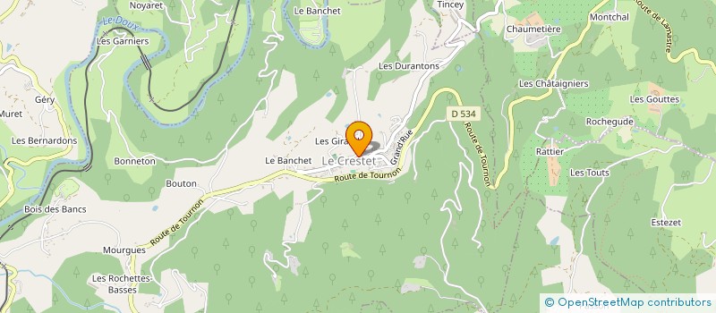 localisation de l'entreprise MADAME SYLVIANE BOULLON  LE CRESTET