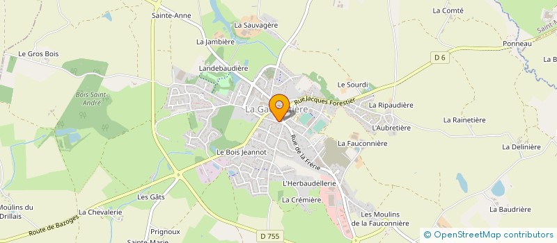 localisation de l'entreprise MADAME SYLVIANE CHATAIGNER à LA GAUBRETIERE
