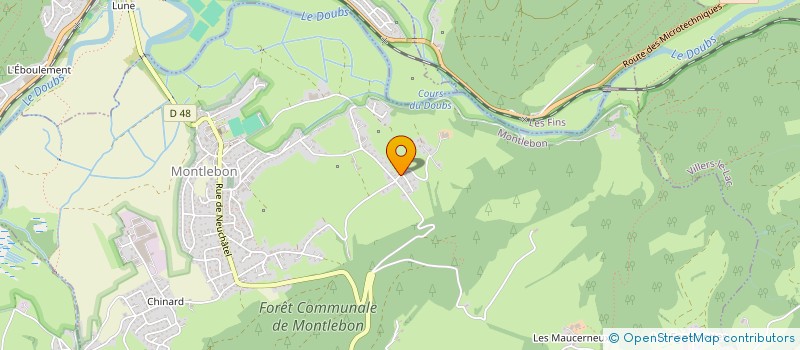 localisation de l'entreprise MADAME SYLVIANE CHOPRAD  MONTLEBON