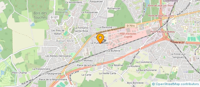 localisation de l'entreprise MADAME SYLVIANE GAUDIN à JOUE-LES-TOURS