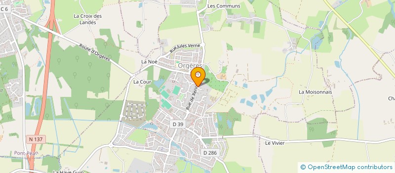 localisation de l'entreprise MADAME SYLVIANE HERVE  ORGERES