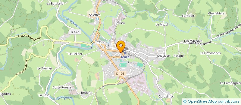 localisation de l'entreprise MADAME SYLVIANE PERROT  TENCE