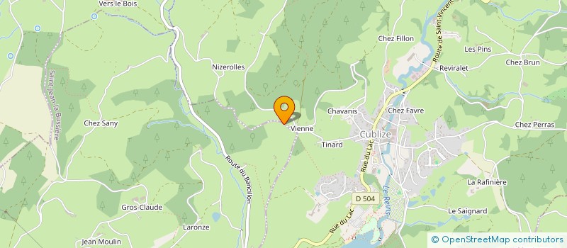 localisation de l'entreprise MADAME SYLVIANE PLASSE à CUBLIZE