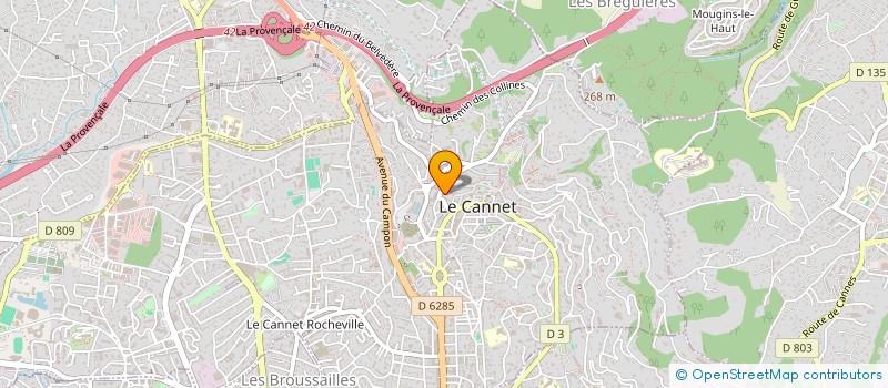 localisation de l'entreprise MADAME SYLVIANE POUJOLS à LE CANNET