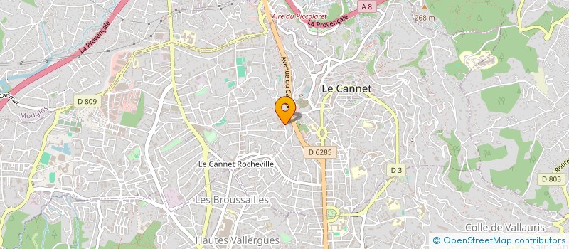 localisation de l'entreprise MADAME SYLVIANE SOLLIER à LE CANNET