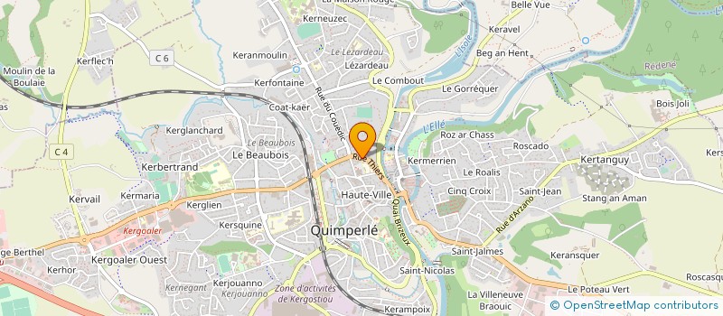 localisation de l'entreprise MADAME SYLVIE AGOPIAN  QUIMPERLE