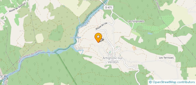 localisation de l'entreprise MADAME SYLVIE ALES  ARTIGNOSC-SUR-VERDON