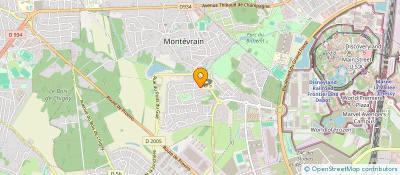 localisation de l'entreprise MADAME SYLVIE AMBROS  MONTEVRAIN