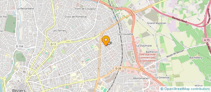 localisation de l'entreprise MADAME SYLVIE AUBERT à BEZIERS