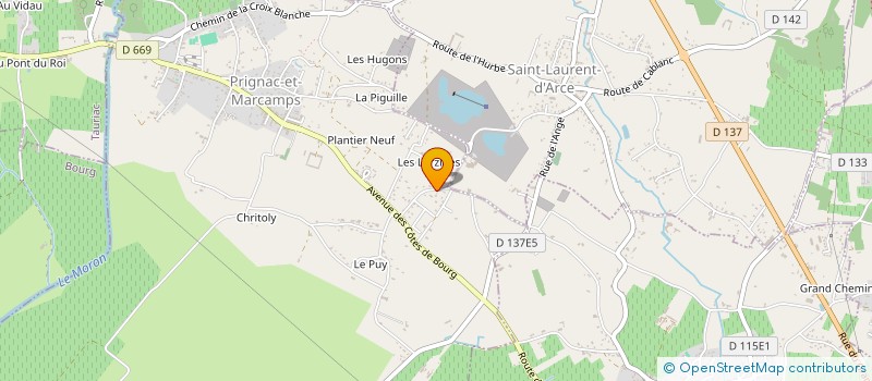 localisation de l'entreprise MADAME SYLVIE AUDINEAU  PRIGNAC-ET-MARCAMPS