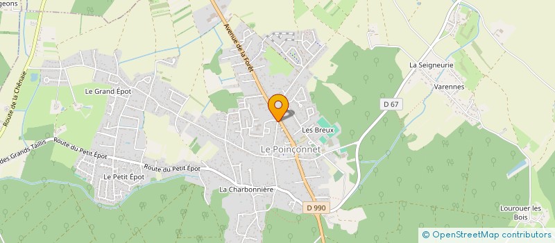 localisation de l'entreprise MADAME SYLVIE AUGER  LE POINCONNET