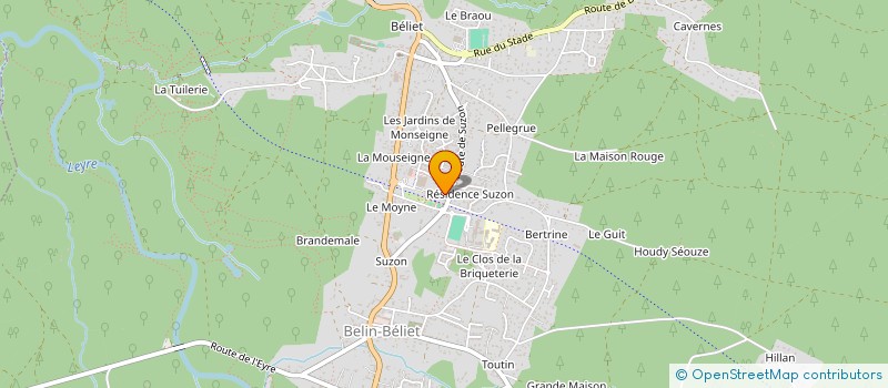 localisation de l'entreprise MADAME SYLVIE AUNOS  BELIN-BELIET