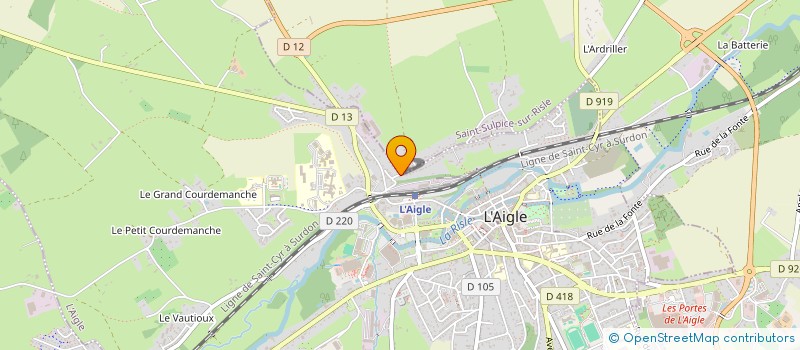 localisation de l'entreprise MADAME SYLVIE AVIZOU à L'AIGLE