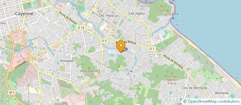 localisation de l'entreprise MADAME SYLVIE BADEAU  CAYENNE