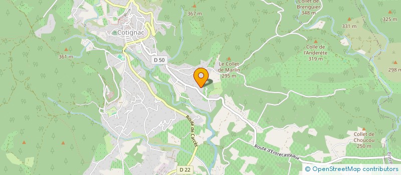 localisation de l'entreprise MADAME SYLVIE BAGARRY  COTIGNAC