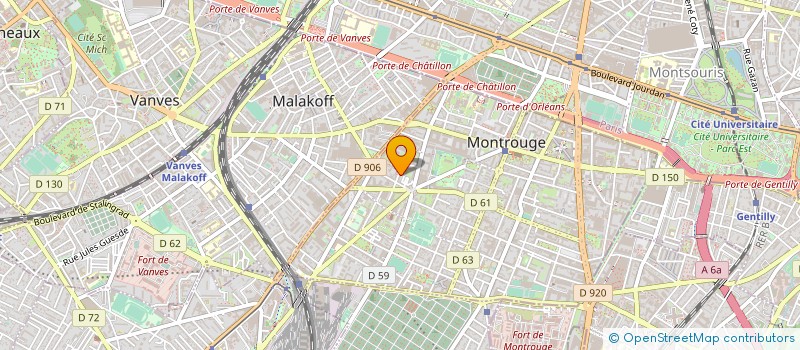 localisation de l'entreprise MADAME SYLVIE BALAT  MONTROUGE