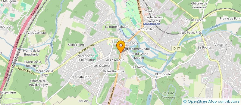 localisation de l'entreprise MADAME SYLVIE BARDET  MONTBAZON