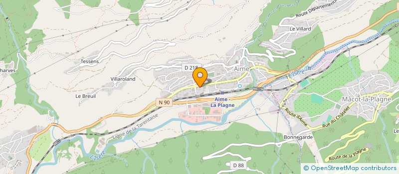 localisation de l'entreprise MADAME SYLVIE BARNAY  AIME-LA-PLAGNE