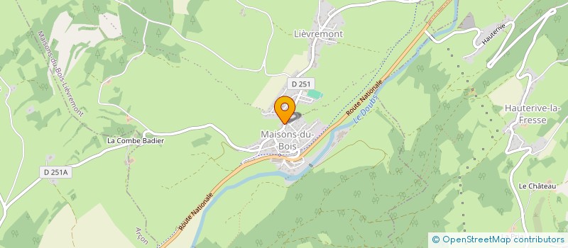 localisation de l'entreprise MADAME SYLVIE BAVEREL  MAISONS-DU-BOIS-LIEVREMONT