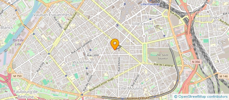 localisation de l'entreprise MADAME SYLVIE BECU à LILLE