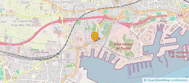 localisation de l'entreprise MADAME SYLVIE BERLIOZ  TOULON