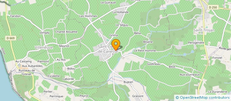 localisation de l'entreprise MADAME SYLVIE BERNARD  SAINT-CIERS-DE-CANESSE