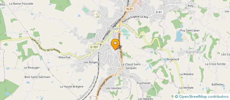 localisation de l'entreprise MADAME SYLVIE BERNARD  THIVIERS