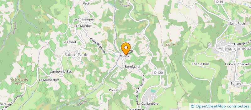 localisation de l'entreprise MADAME SYLVIE BESACIER  VAL D'OINGT