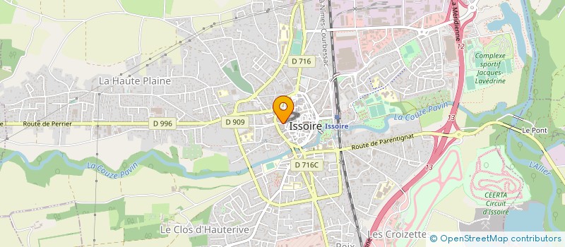 localisation de l'entreprise MADAME SYLVIE BESSON à ISSOIRE