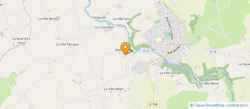 localisation de l'entreprise MADAME SYLVIE BIDAN à PLOUGUENAST-LANGAST
