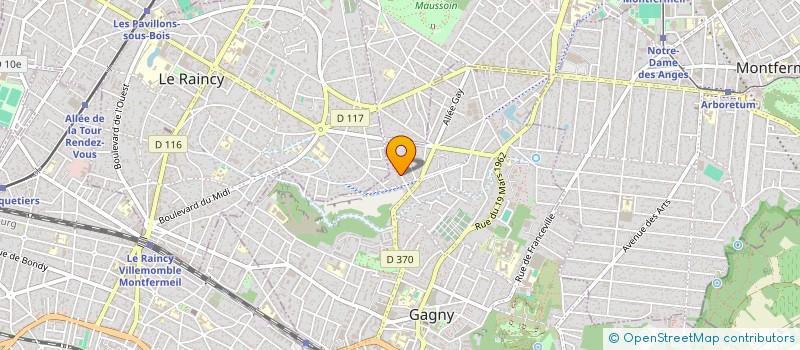 localisation de l'entreprise MADAME SYLVIE BIDEL  GAGNY