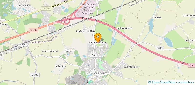 localisation de l'entreprise MADAME SYLVIE BIENVENU  AUBIGNY-LES CLOUZEAUX