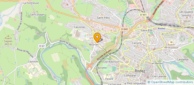 localisation de l'entreprise MADAME SYLVIE BOISSONNADE-CORP à RODEZ