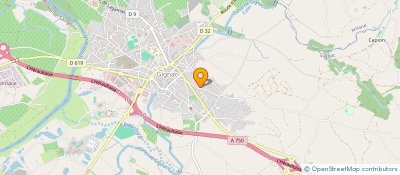 localisation de l'entreprise MADAME SYLVIE BONNIER  GIGNAC