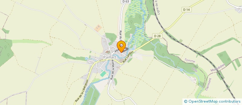 localisation de l'entreprise MADAME SYLVIE BUDIN  PAILLART