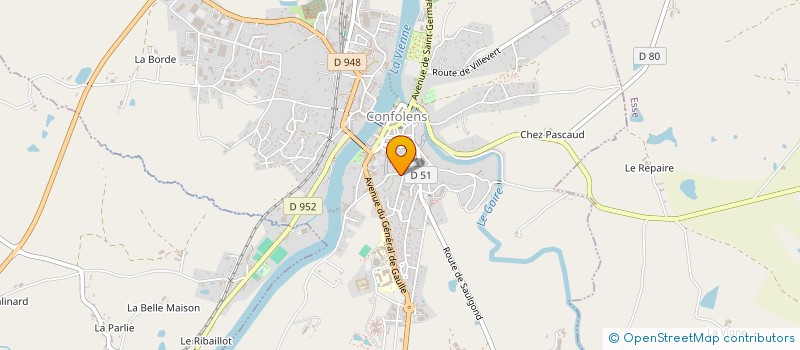 localisation de l'entreprise MADAME SYLVIE CADET  CONFOLENS